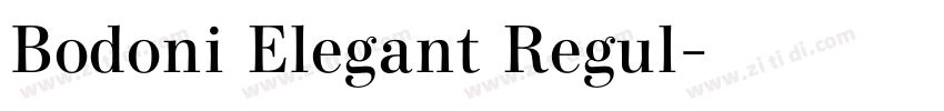 Bodoni Elegant Regul字体转换